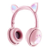 Bk9 hifi 7.1 sonido envolvente gato garra luminoso gato oreja auricular de juegos bluetooth con micrófono (rosa)