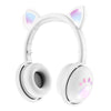 BK9 HIFI 7.1 sonido envolvente gata de gato luminoso gato oreja auricular de juegos bluetooth con micrófono (blanco)