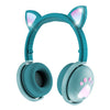 BK9 HIFI 7.1 sonido envolvente gata de gato luminoso gato oreja auricular de juegos Bluetooth con micrófono (verde)