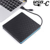 Unidad óptica universal Tipo-C USB 3.0 DVD externo / CD / VCD quemador RW SVCD DRIVE PLAYER