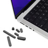 ENKAY Hat-Prince Tapones antipolvo de silicona para MacBook Pro 14,2 pulgadas A2442 / 16,2 pulgadas A2485 2021/Air 13,3 pulgadas A2681 2022/14,2 pulgadas A2779 2023/16,2 pulgadas A2880 2023 (negro)