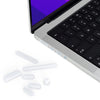 Tapones antipolvo de silicona ENKAY Hat-Prince para MacBook Pro 14,2 pulgadas A2442/16,2 pulgadas A2485 2021/Air 13,3 pulgadas A2681 2022/14,2 pulgadas A2779 2023/16,2 pulgadas A2880 2023 (translúcido)
