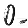XJ-71 20 cm USB a Micro USB Pulsera de carga de datos de carga (Negro)
