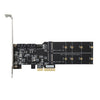 SATA3.0 PCIE3.0 a 2 puertos M.2 (tecla B) Tarjeta adaptadora