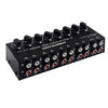 B066 mini estereo 8 canal RCA no fuente mixer pasivo de sonido, sin fuente de alimentación