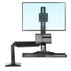 North Bayou NB35 Soporte de monitor ergonómico de 19-27 pulgadas con la bandeja de teclado plegable Estación de trabajo de soporte de movimiento completo de movimiento