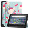 Para Amazon Fire 7 12th 2022 JSM Smart Leather Tablet Case (Unicornio)