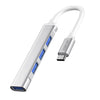 ENKAY Hat-Prince ENK-AT114 4 puertos USB 3.0 Splitter Multi-Ports Expansion HUB Extender Connector Adapter, Interfaz: Tipo-C