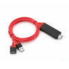 Dongle USB macho + USB hembra a HDMI macho 1080P Adaptador de cables HDMI