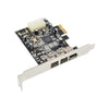 Tarjeta ST23 PCI Express de 3 puertos Firewire 1394B y 1394A PCIe 1.1 x1