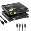 AY107 Convertidor digital a analógico Fibra óptica Decodificador de audio analógico Tarjeta de sonido USB Convertidor de audio digital