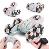 MoFun Stunt Car de cinco ruedas 360 grados Swing Arm 2.4G Multifuncional RC Car, especificaciones: control doble (gris)