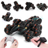 MoFun Stunt Car de cinco ruedas 360 grados Swing Arm 2.4G Multifuncional RC Car, Especificaciones: Dual (Negro)