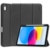 Para iPad 10th Gen 10.9 2022 ENKAY TPU contraportada Smart Leather Stand Tablet Case con ranura para bolígrafo (negro)