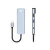 JUNSUNMAY 6 en 1 Tipo-C a 4K HDMI / Adaptador de estación de acoplamiento Ethernet PD Centro de carga rápida Lector de tarjetas SD / TF