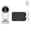 VB608 Cámara de vigilancia de intercomunicador de visión nocturna LED IR con monitor de bebé de video inalámbrico de 4,3 pulgadas (enchufe del Reino Unido)