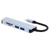 ENKAY Hat-Prince 5 en 1 Adaptador de estación de acoplamiento HUB Lector de tarjetas SD / TF, Interfaz: Tipo-C