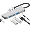 ENKAY Hat-Prince 5 en 1 Tipo-C Hub 4K HDMI Convertidor Estación de acoplamiento Adaptador USB 3.0