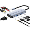 JUNSUNMAY 8 en 1 Tipo-C a 4K HDMI + Adaptador de estación de acoplamiento VGA PD Centro de carga rápida