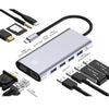 JUNSUNMAY 11 en 1 Tipo-C a 4K HDMI + VGA +RJ45 Adaptador de estación de acoplamiento PD Centro de carga rápida