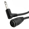 JUNSUNMAY Adaptador estéreo de audio MIDI de 5 pines macho a hembra de 1/4 de pulgada de 6,35 mm, longitud del cable: 20 cm