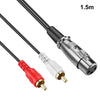 JUNSUNMAY 2 RCA macho a XLR hembra cable de audio estéreo, longitud del cable: 1,5 m