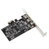 PCI-E 3 puertos 1394a 1394b Tarjeta de expansión Firewire 2 x 6 pines + 1 x 4 pines para PC de escritorio