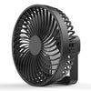 Multifuncional LED recargable al aire libre portátil tienda de campaña ventilador (negro)