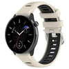 Correa de silicona bicolor con hebilla de acero y textura cruzada para Amazfit Bip 1S de 20 mm (luz estrellada y negro)