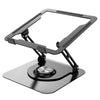 D147 Soporte de elevación plegable para computadora portátil giratorio de 360 grados Soporte de escritorio para computadora portátil de aleación de aluminio (negro)