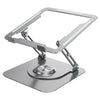 D147 Soporte de elevación plegable para computadora portátil giratorio de 360 grados Soporte de escritorio para computadora portátil de aleación de aluminio (plata)