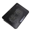 N99 USB Dual Fan Hollow Diseño tallado Disipación de calor Laptop Cooling Pad (Negro)