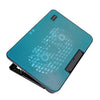 N99 USB Dual Fan Hollow Diseño tallado Disipación de calor Laptop Cooling Pad (Azul)