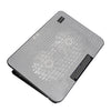 N99 USB Dual Fan Hollow Diseño tallado Disipación de calor Laptop Cooling Pad (Gris)