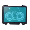 S200 Dual Silent Cooling Fan Portable Slim Notebook Cooling Pad para computadora portátil (Azul)