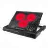 Almohadilla de enfriamiento para computadora portátil de escritorio con velocidad del viento ajustable de 3 ventiladores S300 con soporte (rojo)