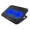 N11 Puerto USB 8-Gear Altura ajustable Doble ventilador silencioso Soporte de enfriamiento para computadora portátil de escritorio