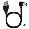 JUNSUNMAY USB 3.0 A macho a USB 3.0 B macho Cable adaptador de 0,5 m para estación de acoplamiento, controladores duros externos, escáner, impresora y más (arriba)