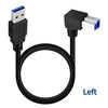 JUNSUNMAY USB 3.0 A macho a USB 3.0 B macho Cable adaptador de 0,5 m para estación de acoplamiento, controladores duros externos, escáner, impresora y más (izquierda)