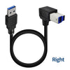 JUNSUNMAY USB 3.0 A macho a USB 3.0 B macho Cable adaptador de 0,5 m para estación de acoplamiento, controladores duros externos, escáner, impresora y más (derecha)