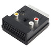 JUNSUNMAY 21 pines Scart macho a hembra S-Video 3 RCA adaptador conmutable en convertidor de audio