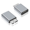2 PCS JUNSUNMAY USB-C / Tipo-C Hembra a Macho USB 3.0 Micro B Adaptador Convertidor