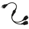 JUNSUNMAY US 1.6FT NEMA 5-15P Salida de 1 a 2 vías NEMA 5-15R SJT 16AWG Extensor de cable de alimentación de 3 clavijas