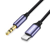 NORTHJO LTM03 Cable de conector auxiliar de audio de 8 pines a 3,5 mm, longitud: 1 m
