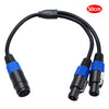 JUNSUNMAY Speakon hembra a Speakon macho 2 en 1 cable adaptador de altavoz de audio, longitud: 50 cm