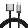 ENKAY 140W USB-C / Type-C a MagSafe 3 Cable de carga magnético trenzado de nylon con indicador LED para MacBook 6.6FT (Gris)