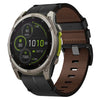 Correa de reloj con textura de cuero de 26 mm para Garmin Fenix 8 MIP de 51 mm (negra)