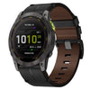 Correa de reloj de 26 mm con textura de cuero para Garmin Enduro 3 (negra)