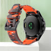 Correa de silicona para reloj Garmin Fenix 8 MIP de 47 mm y 22 mm (color camuflaje naranja)
