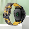 Correa de silicona para reloj Garmin Fenix 8 MIP de 47 mm y 22 mm (camuflaje amarillo)